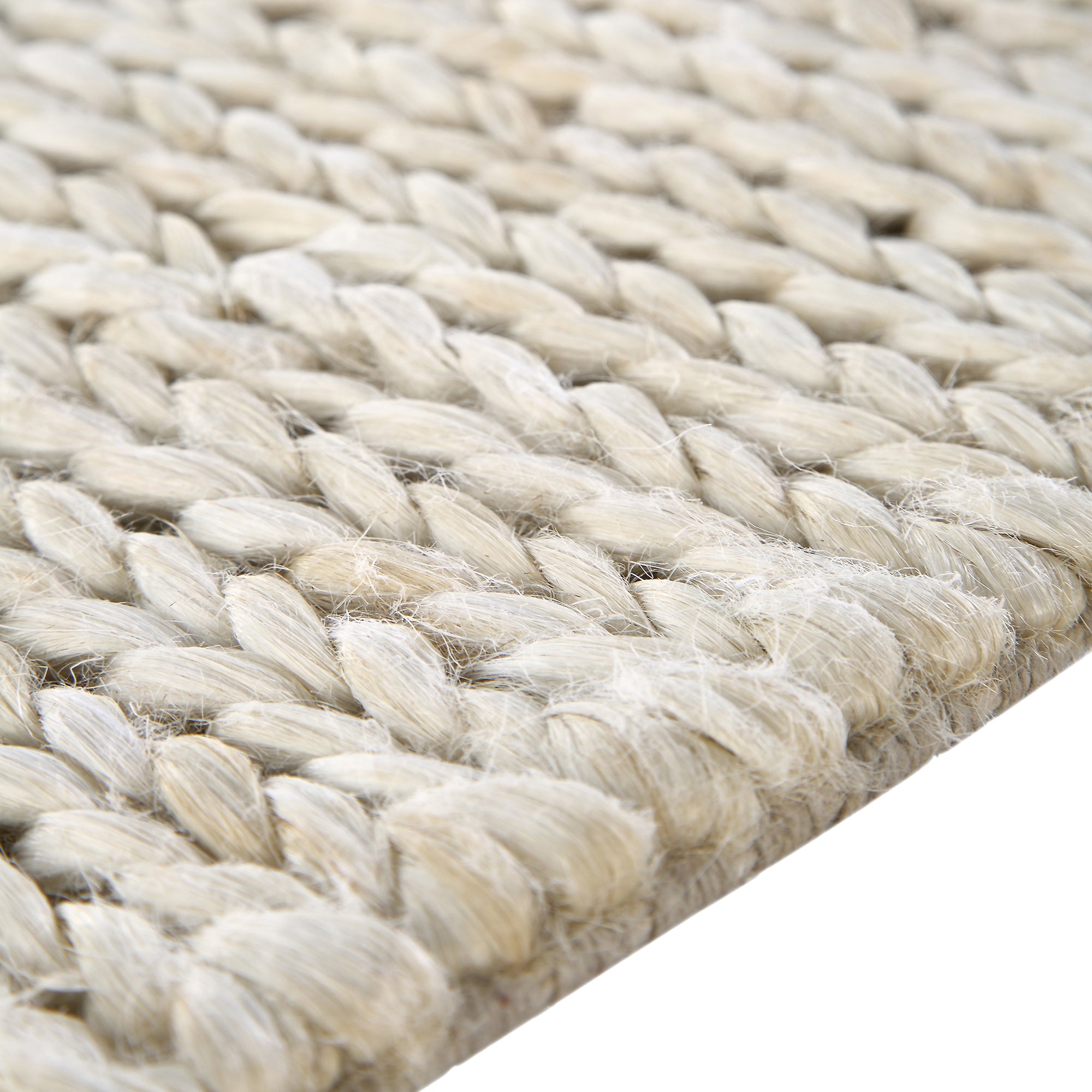 Aurora Hand Braided Cream Jute Rug | daals