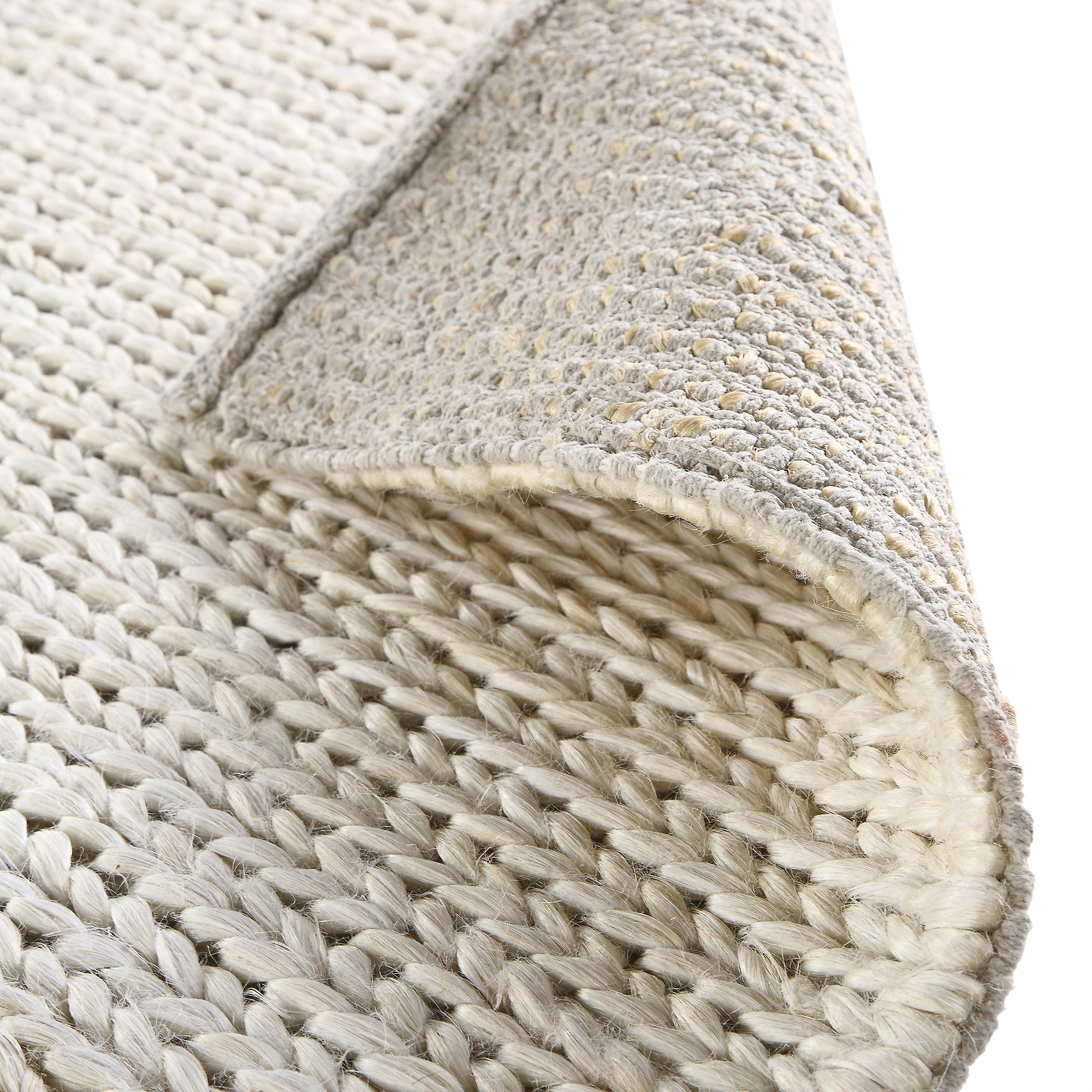 Aurora Hand Braided Cream Jute Rug | daals