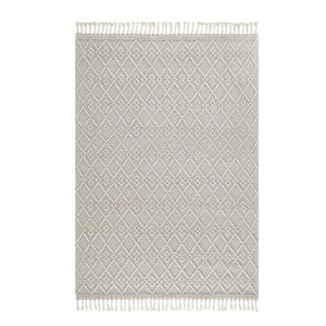 Avanti Handwoven Cream Bobble Wool Rug