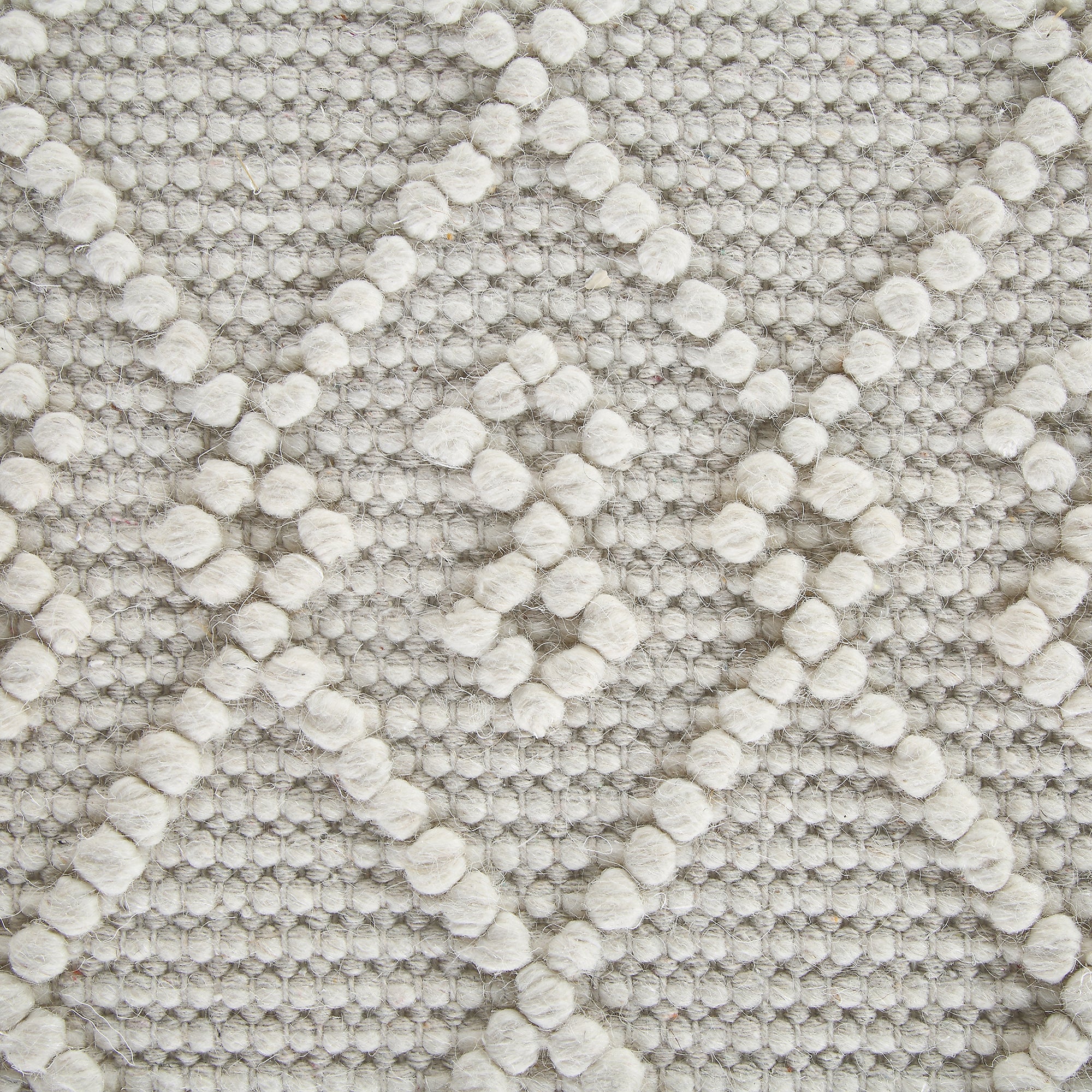 Avanti Handwoven Cream Bobble Wool Rug | daals