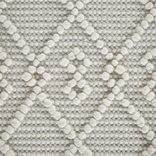 Avanti Handwoven Cream Bobble Wool Rug