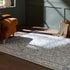 Eden Blue Leaf Traditional Hand Tufted Wool Rug - daals