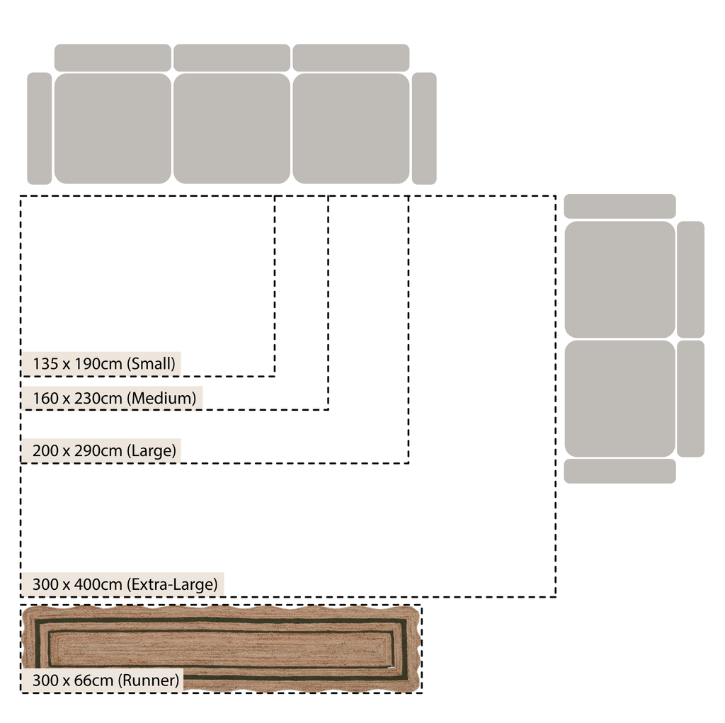 Evie Hand Braided Jute Scallop Green Runner | daals