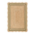 Evie Hand Braided Jute Scallop Green Border Rectangular Rug - daals