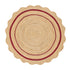 Evie Hand Braided Jute Scallop Scarlet Red Round Rug - daals