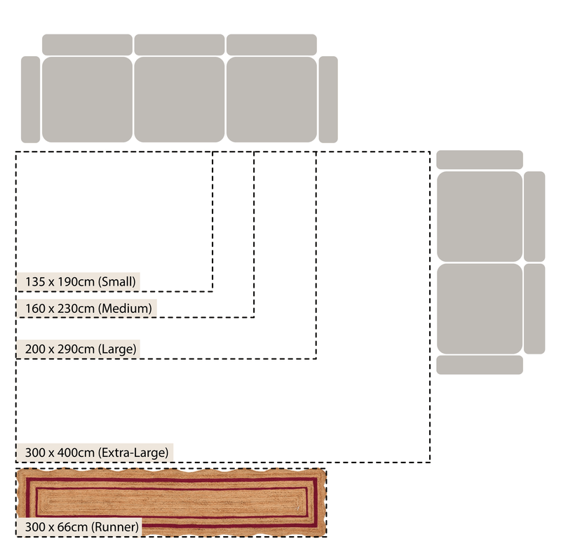 Evie Hand Braided Jute Scallop Scarlet Red Runner