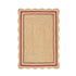 Evie Hand Braided Jute Scallop Scarlet Red Border Rectangular Rug - daals