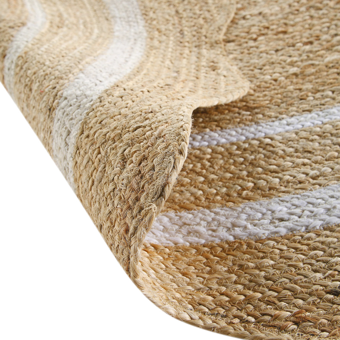 Daals Design Rugs Evie Hand Braided Jute Scallop Round Rug | daals