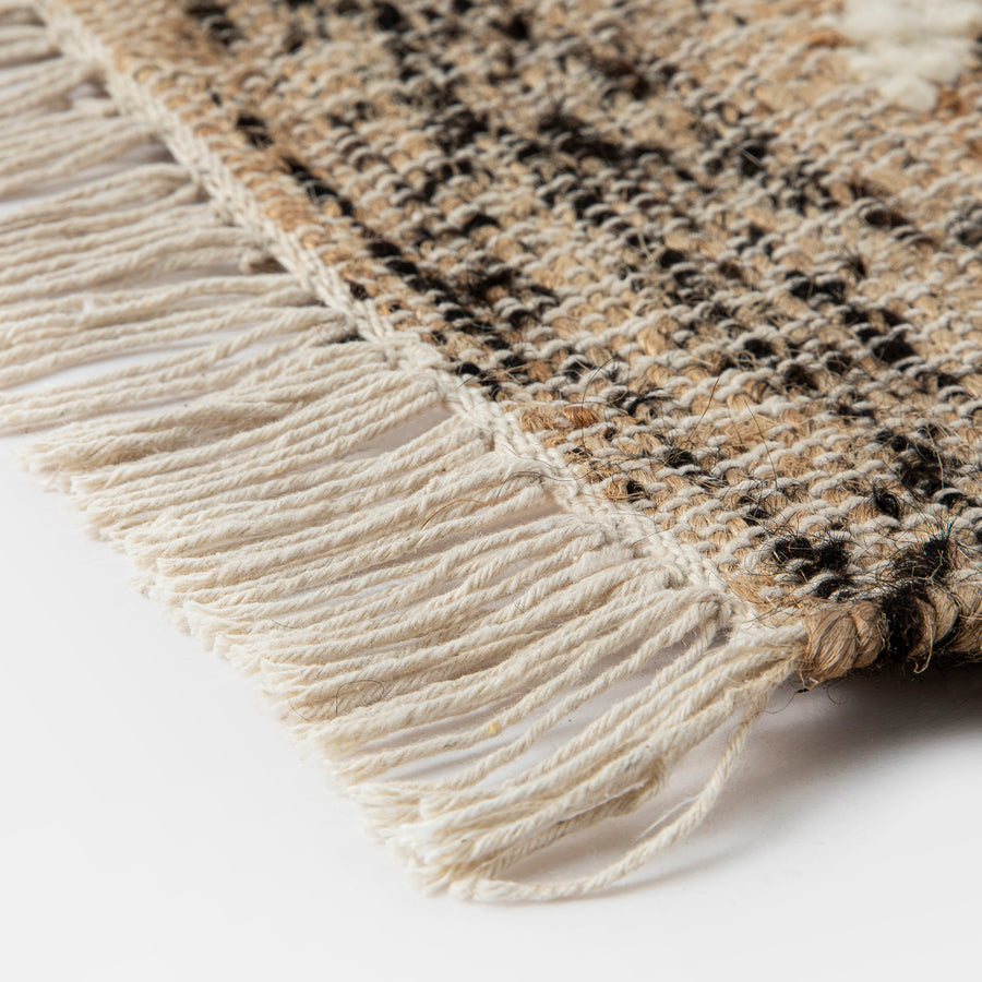 Ezri Border Natural Handwoven Wool & Jute Rug