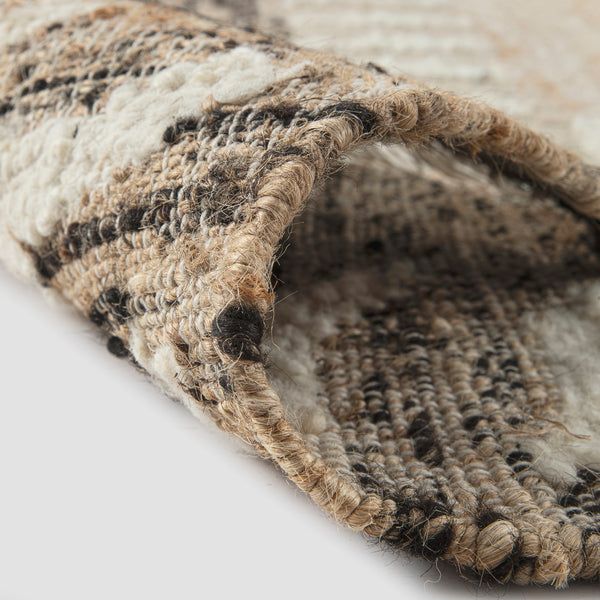 Ezri Border Brown Handwoven Wool & Jute Rug