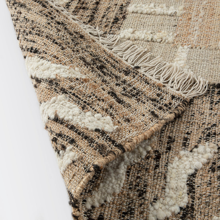 Ezri Border Natural Handwoven Wool & Jute Rug