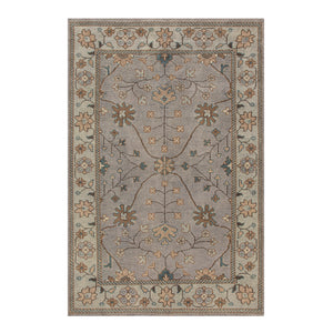 Premium Hand-Knotted Heritage Collection Florentine Ice Blue New Zealand Wool Rug
