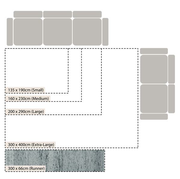 Indra Dark Grey Handwoven Wool Runner