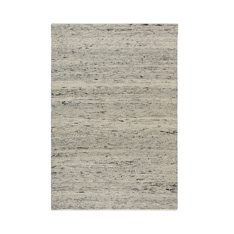 Indra Dark Grey Handwoven Wool Rug