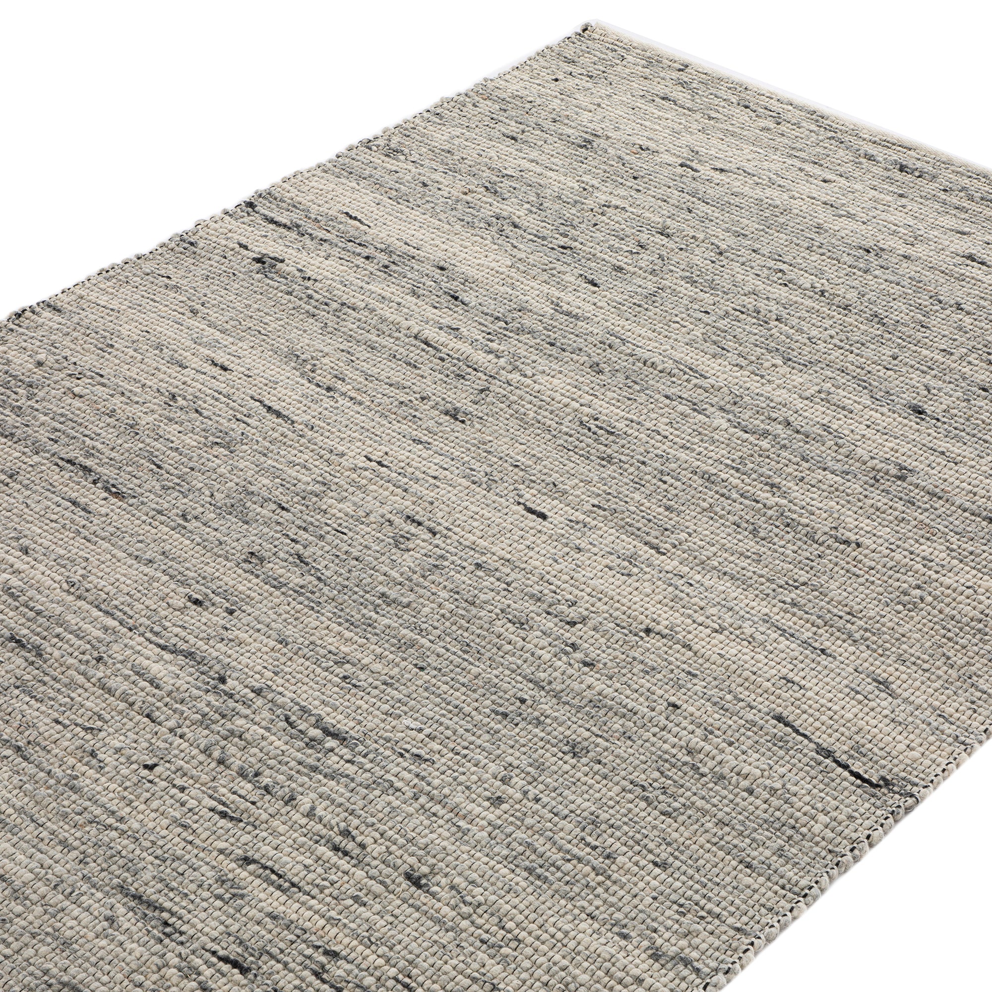 Indra Dark Grey Handwoven Wool Rug | daals
