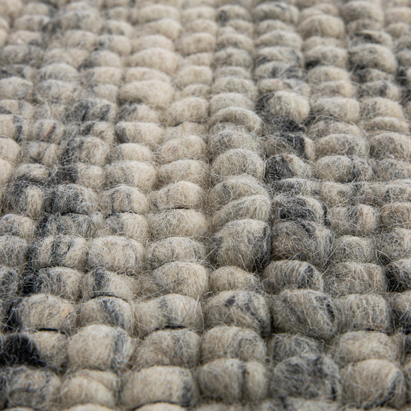 Indra Dark Grey Handwoven Wool Rug