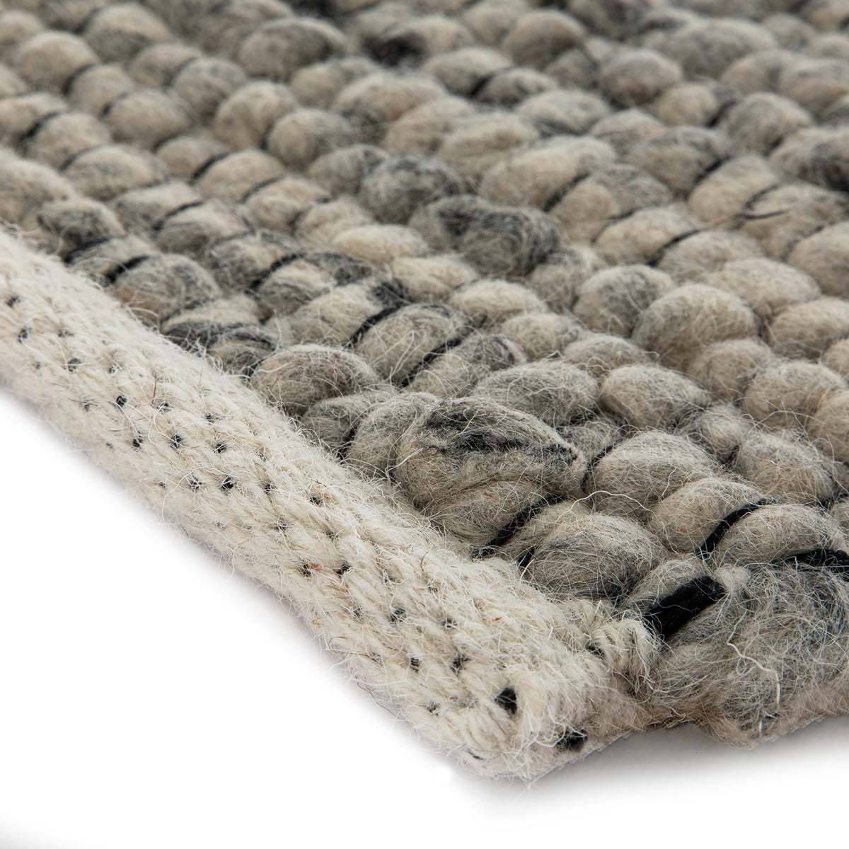 Gray Wool Rug Indra Dark Grey Handwoven Wool Rug | daals
