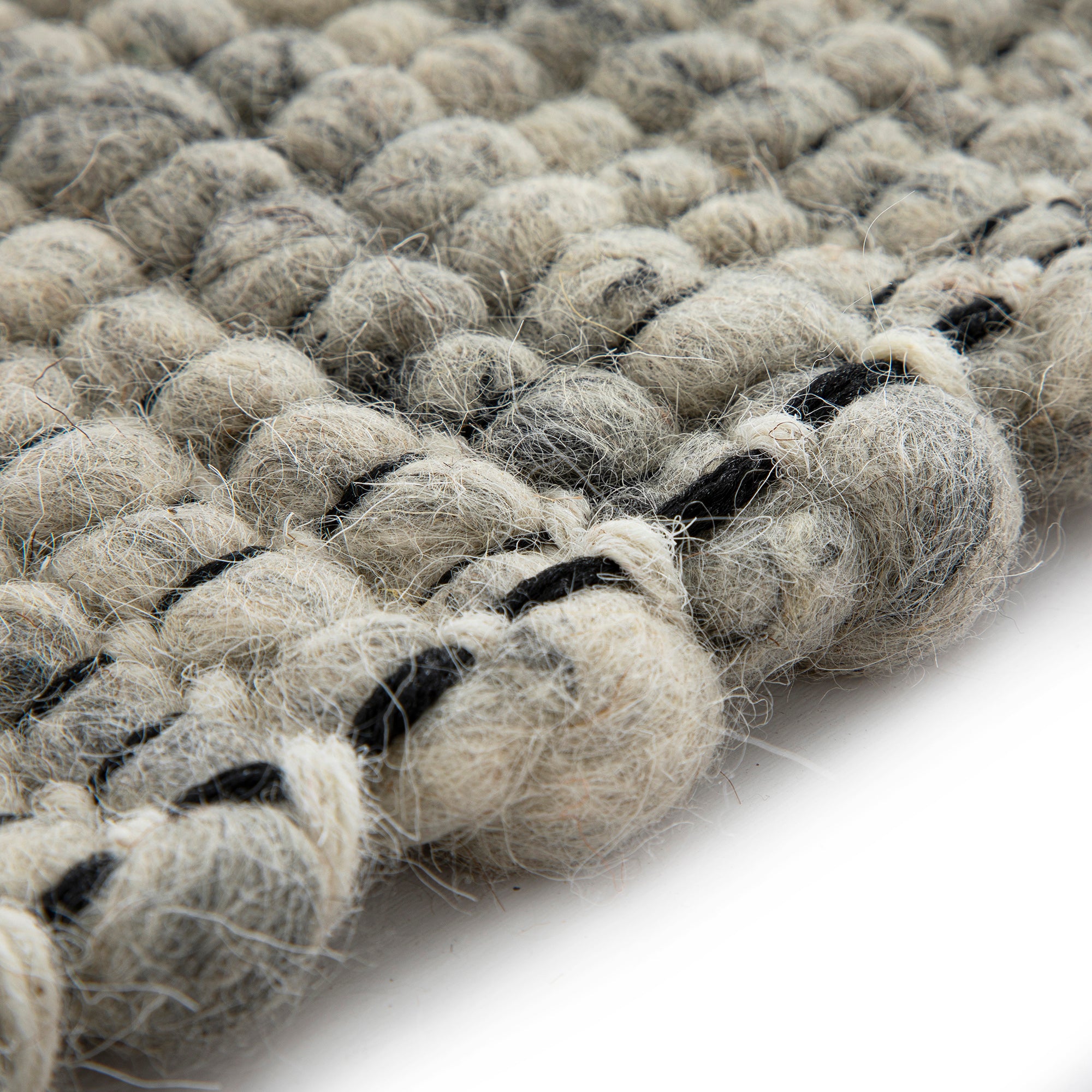 Indra Dark Grey Handwoven Wool Rug | daals