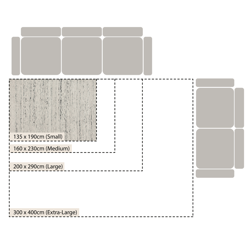 Indra Light Grey Handwoven Wool Rug