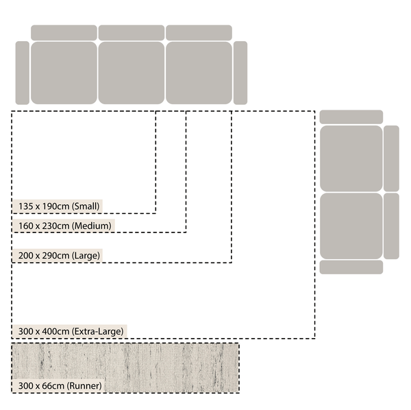 Indra Light Grey Handwoven Wool Runner