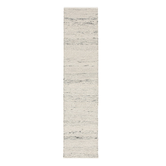 Indra Light Grey Handwoven Wool Runner