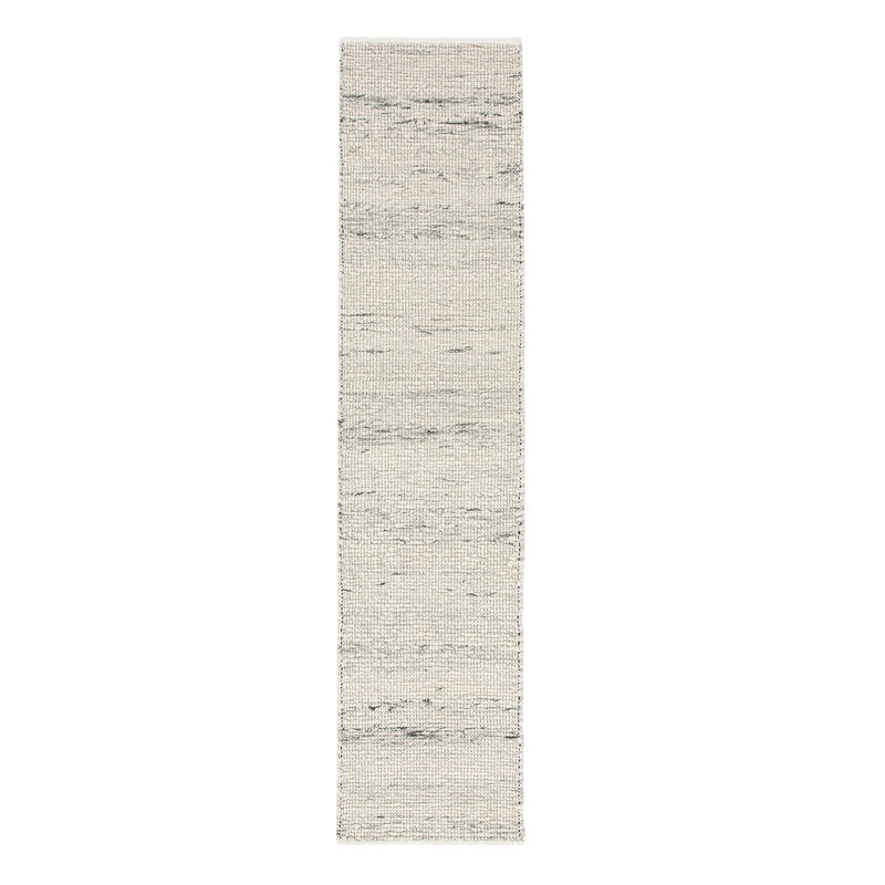Indra Light Grey Handwoven Wool Runner - daals