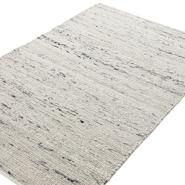 Indra Light Grey Handwoven Wool Rug