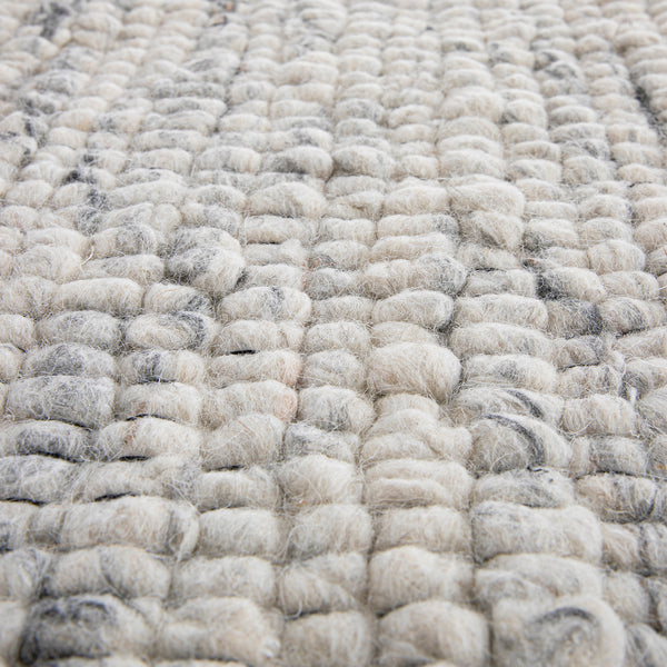 Indra Light Grey Handwoven Wool Rug