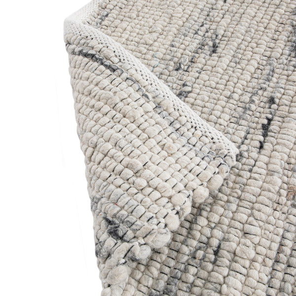 Indra Light Grey Handwoven Wool Rug