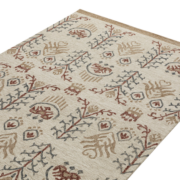 Kadiri Ikat Hand Tufted Wool Rug