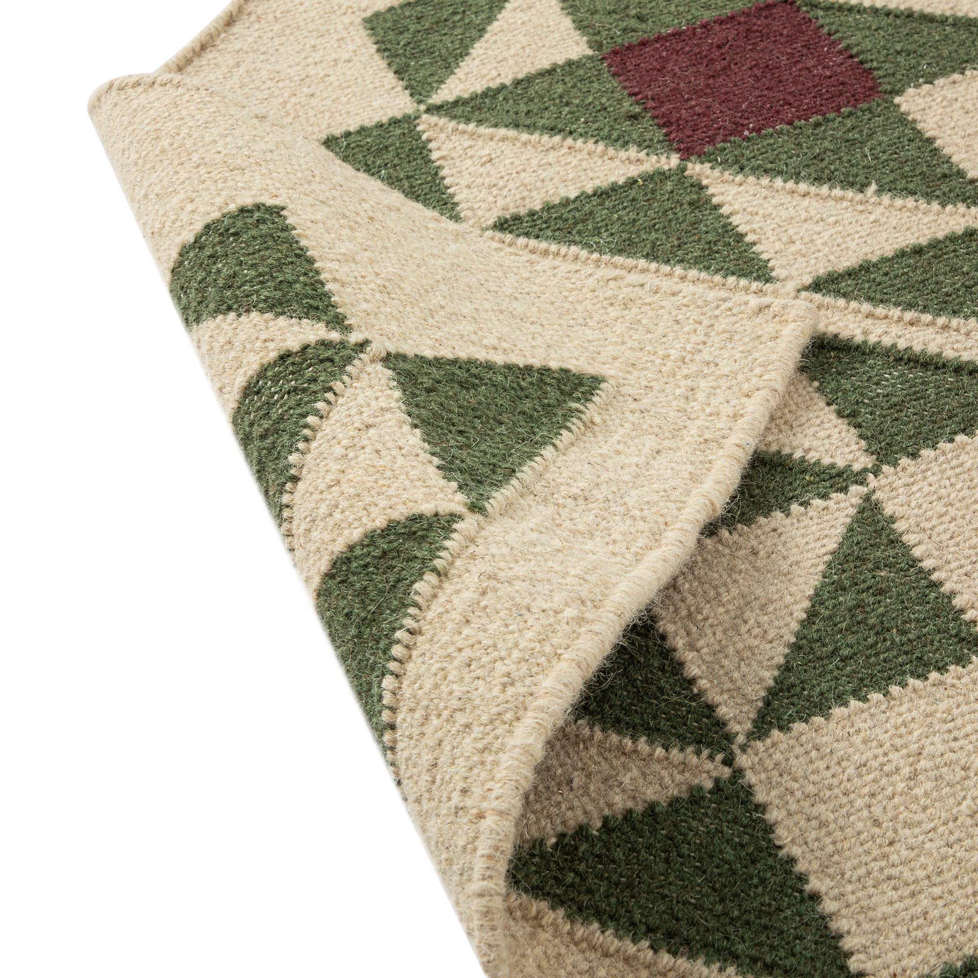 Kamala Geometric Handwoven Wool Rug | daals