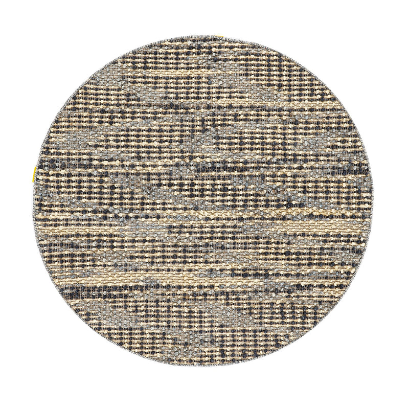 Kansas Bobble Grey Hemp & Cotton Handwoven Round Rug