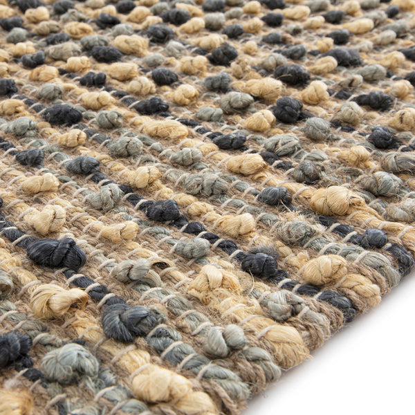 Kansas Bobble Grey Hemp & Cotton Handwoven Runner