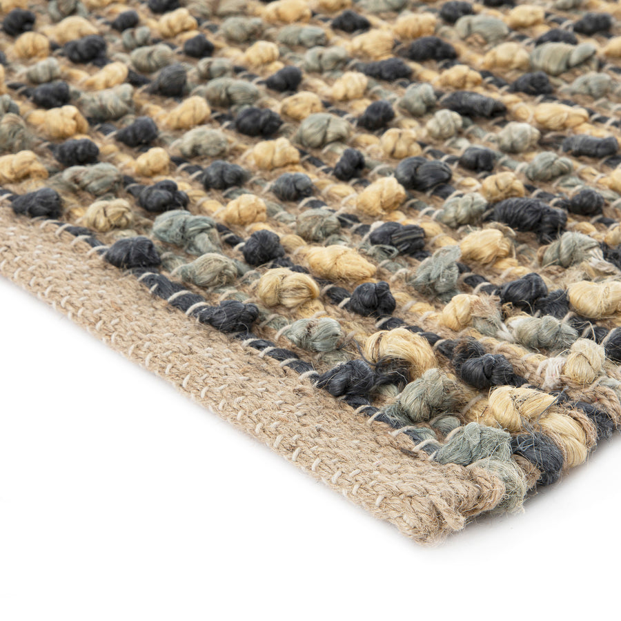 Kansas Bobble Grey Hemp & Cotton Handwoven Runner