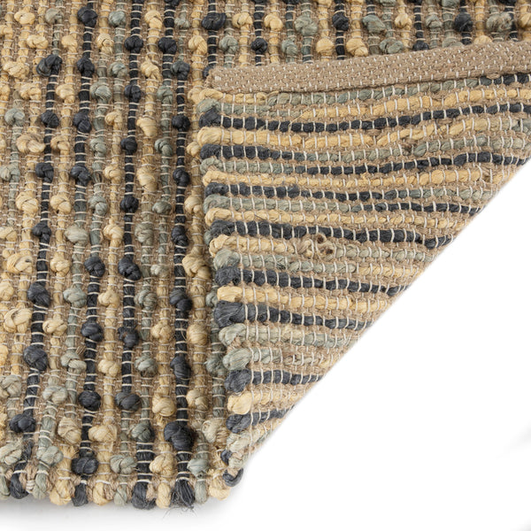 Kansas Bobble Grey Hemp & Cotton Handwoven Runner