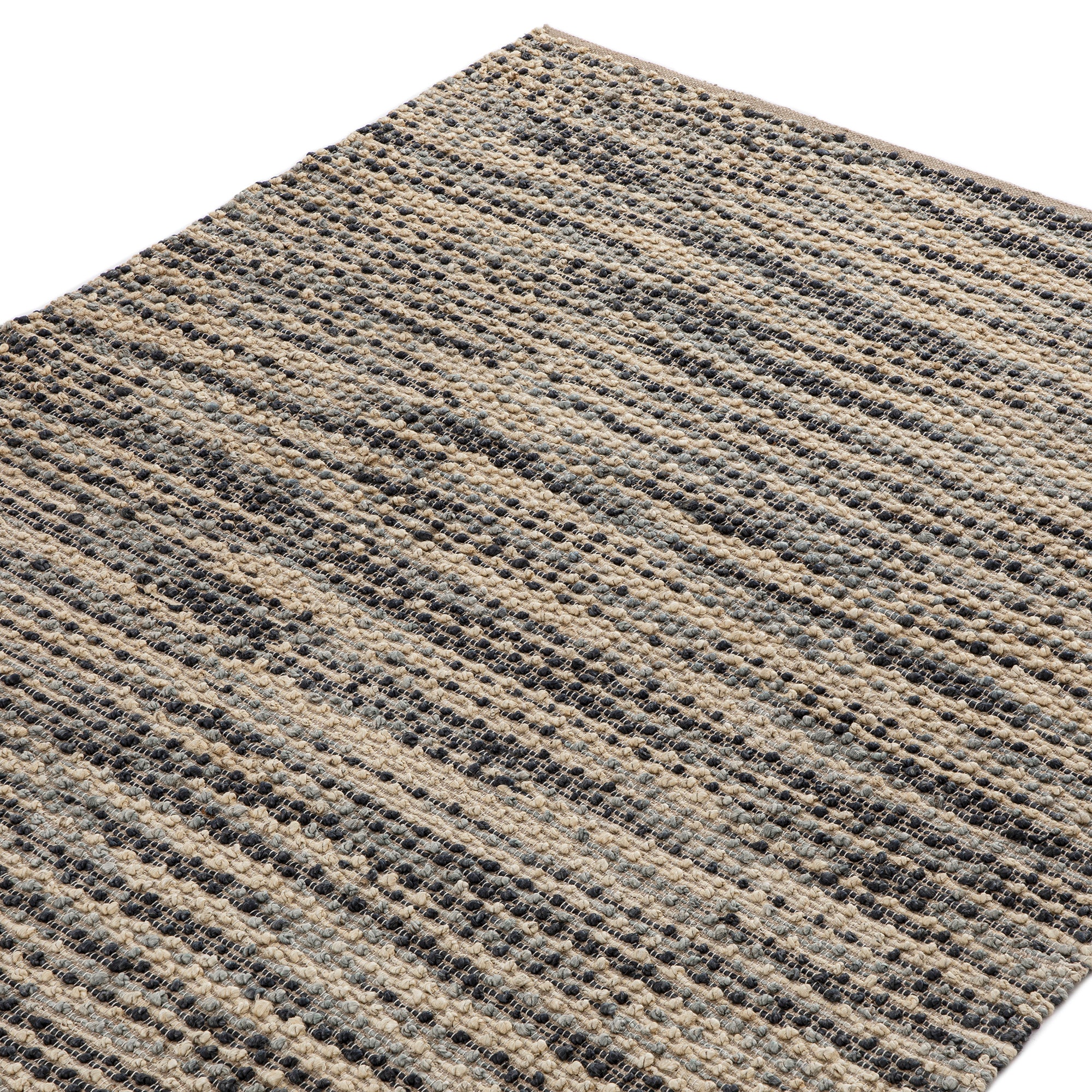 Kansas Bobble Grey Hemp & Cotton Handwoven Rug | daals