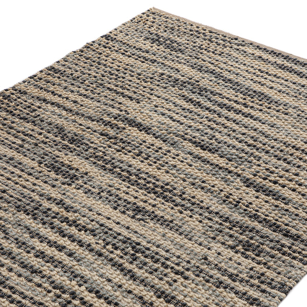 Kansas Bobble Grey Hemp & Cotton Handwoven Rug