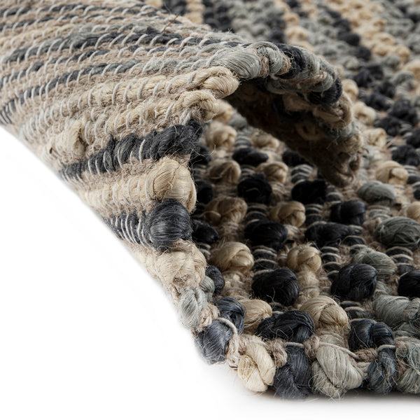 Kansas Bobble Grey Hemp & Cotton Handwoven Rug