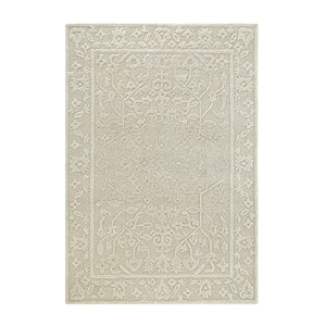 Lourdes Hand Tufted and Textured Cream Wool Rug
