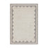 Matilda Grey Scallop Border Indoor Outdoor Handwoven Rug - daals