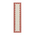 Matilda Scarlet Red Scallop Border Handwoven Wool Runner - daals