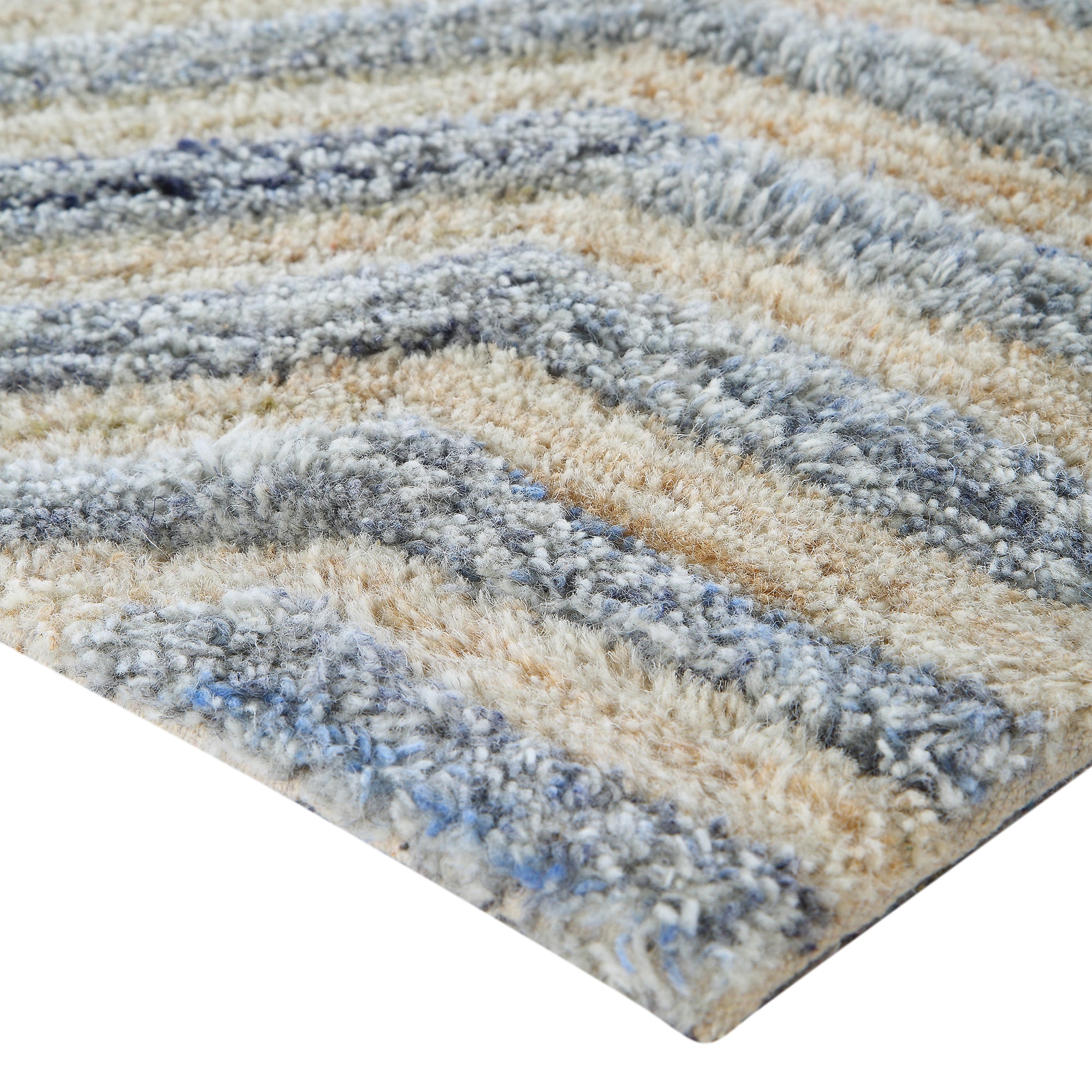 Nimbus Blue Hand Tufted New Zealand Wool Rectangular Rug | daals