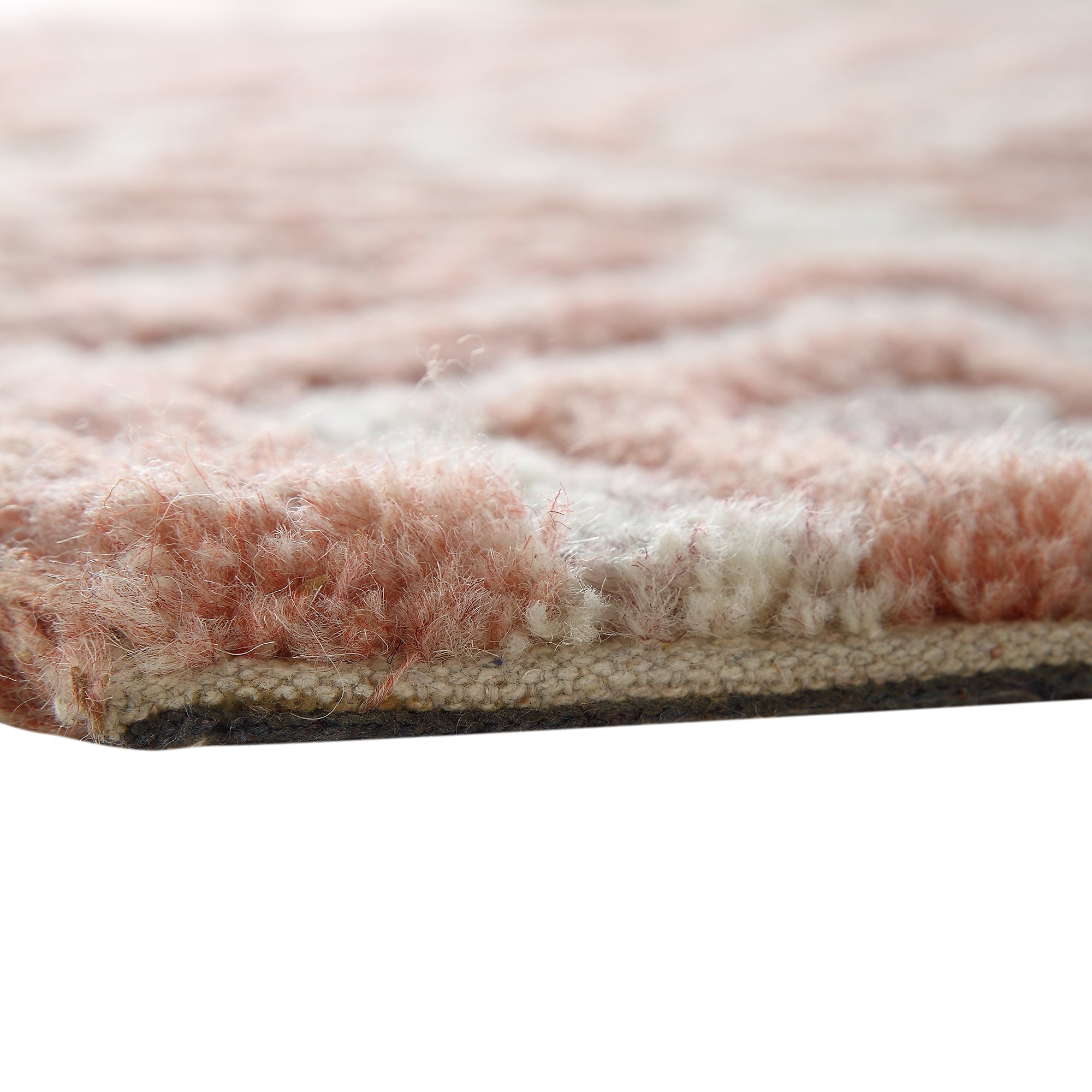 Nimbus Salmon Pink Hand Tufted New Zealand Wool Rectangular Rug | daals