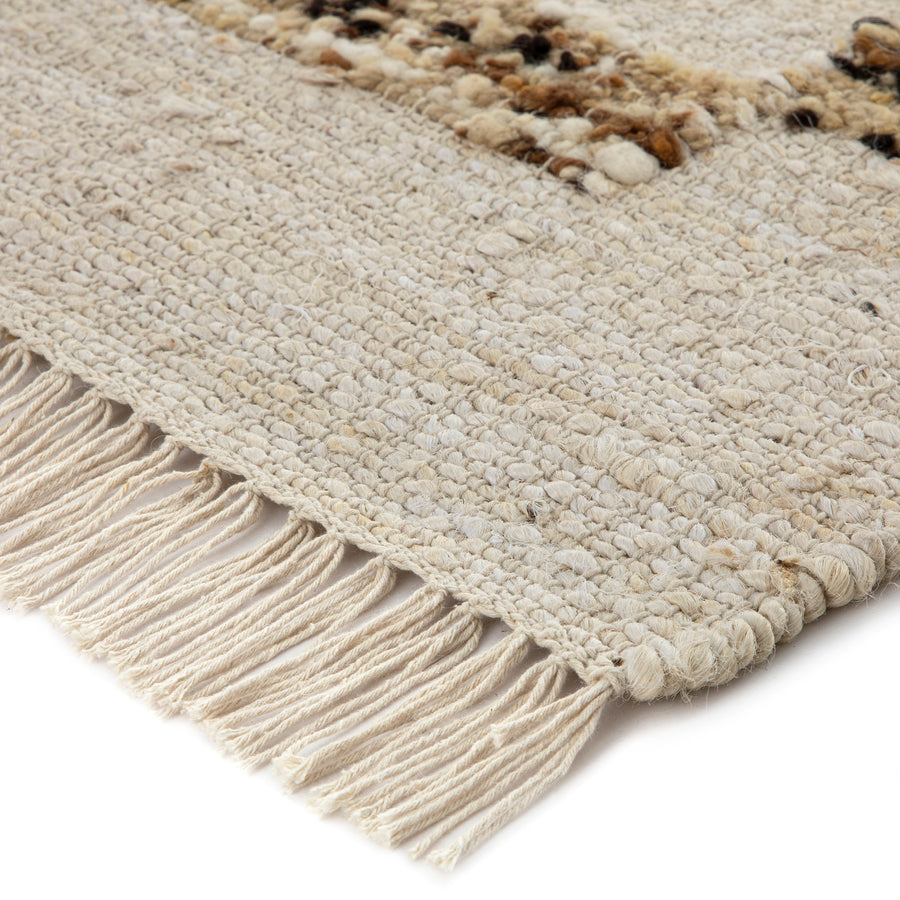 Noa Linear Cream Handwoven Wool Runner - daals