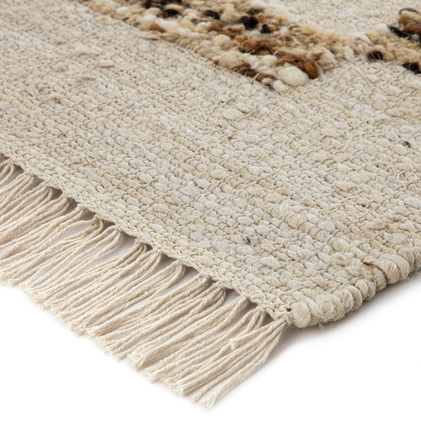Noa Linear Cream Handwoven Wool Runner