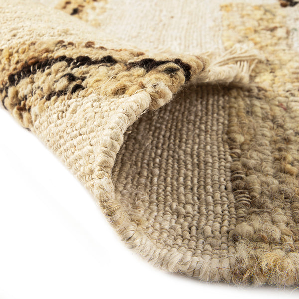 Noa Linear Cream Handwoven Wool Rug