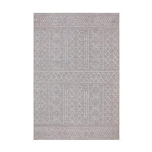 Nyla Aztec Indoor Outdoor Handwoven Steel Grey Rug