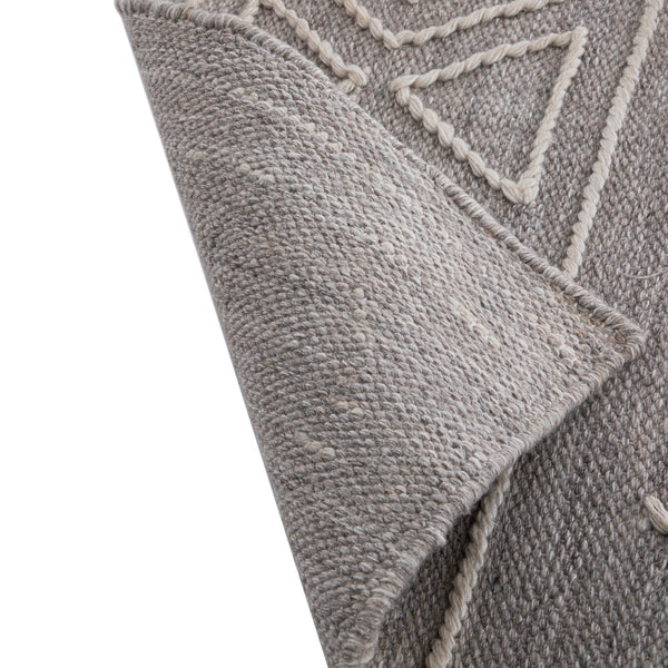 Nyla Aztec Indoor Outdoor Handwoven Steel Grey Rug