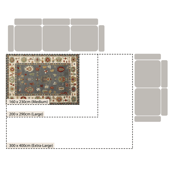 Premium Hand-Knotted Heritage Collection Oushak Enchanted Floral New Zealand Wool Rug