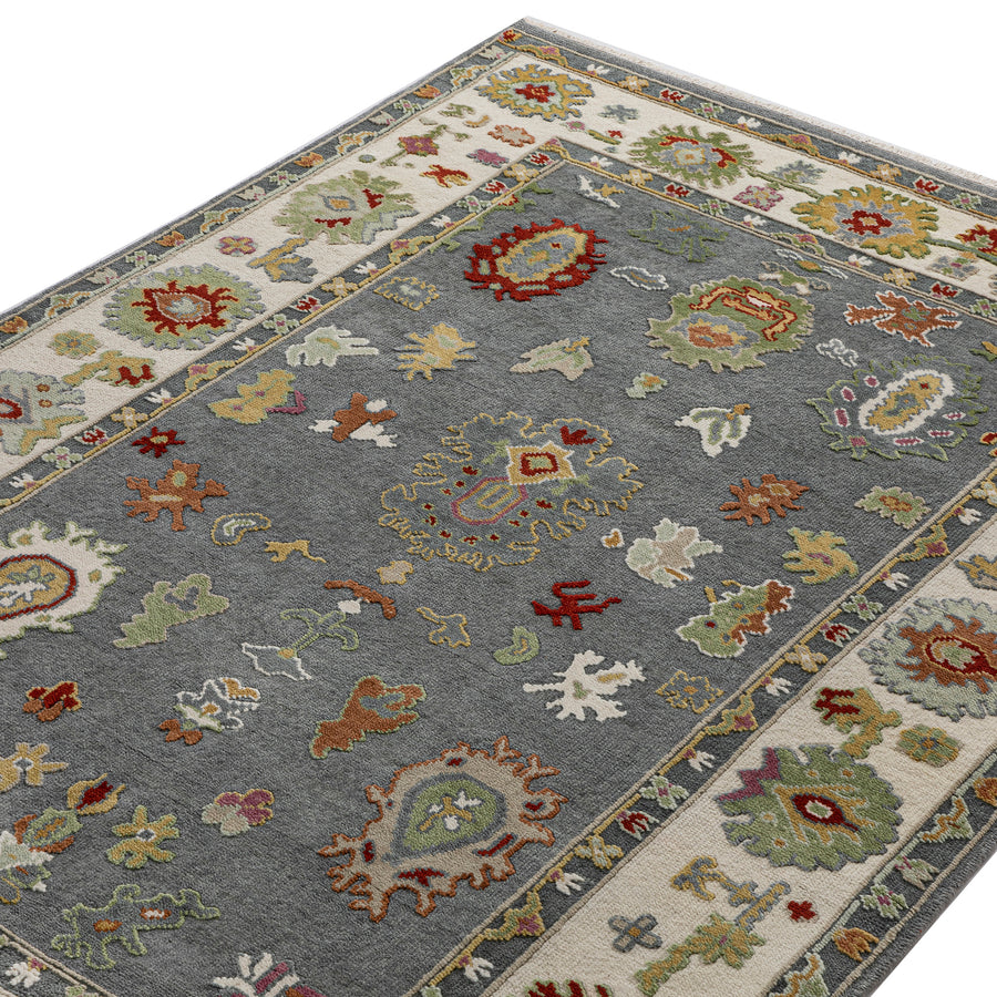Premium Hand-Knotted Heritage Collection Oushak Enchanted Floral New Zealand Wool Rug
